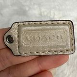1.5" COACH Shimmer Fob Bag Charm Hang tag Hangtag Photo 0