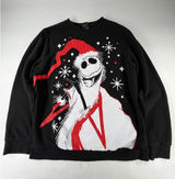 Disney Nightmare Before Christmas Jack Skellington Sandy Claws Sweatshirt M Photo 0