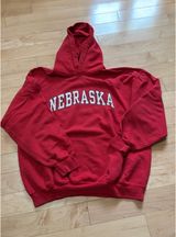 Red Nebraska Hoodie Size L Photo 0