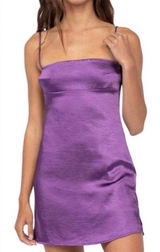 🌸Nwt Sky To Moon Purple Satin Mini Dress Size Small🌸 Photo 0