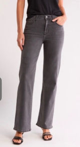 7 For All Mankind Alexa Jeans Women 27 Washed Black Minimalist Straight Leg Photo 0