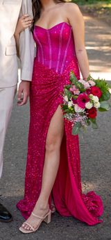 Pink Prom Dress Size XS Photo 0