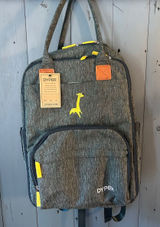 DYPER Women's Gray Baby Bag Backpack with Yellow Accents - New Photo 0