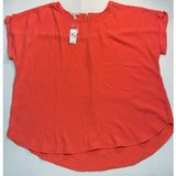 Maurices Sunrise Orange Blouse Size XXL, New with Tags Photo 0