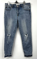 KanCan Mid Rise Distressed Skinny Jeans Stretch KC5055L-SF Blue‎ Size 31 Womens Photo 0