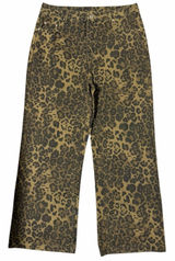 AELFRIC EDEN Jeans Denim Leopard Print Brown‎ Camo Baggy Wide Leg Unisex Size 34 Photo 0