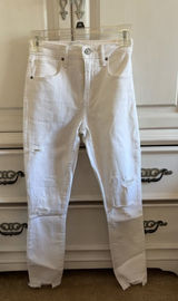 Abercrombie white Super Skinny High-Rise Ankle Jeans Photo 0