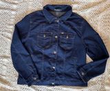 Lucky & Blessed Classic Dark Wash Denim Western Yoke Jacket Photo 0