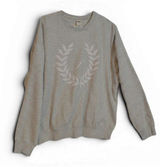 Victoria's Secret PINK Womens L Gray Crewneck Sweatshirt Laurel Logo Pullover Photo 0