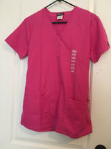 Cherokee Women's Scrub Top V-Neck Uniform Nurse Medical Size XS Pink Photo 0