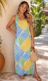 J. McLaughlin for Dillard's Floral‎ Maxi Dress Resort Coastal M Photo 0
