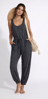 Free People‎ FP Beach Womens Gray Knit Sleeveless Jumpsuit Size Small OB491703 Photo 0