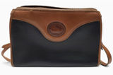 Vintage Dooney & Bourke AWL Organizer Crossbody Navy Tan Leather USA Bag Photo 0