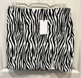 NWT Anthropologie Grey Lab Lined Zebra Print Mini Skirt With Slit Sz‎ L Festival Photo 0