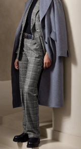 NWT Banana Republic Brooke Gray Plaid Wool Pants Minimalist Career Preppy Office Photo 0
