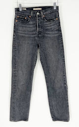 Levi's‎ Wedgie Straight Jeans Women's Size 24 Washed Black High Rise Denim Photo 0