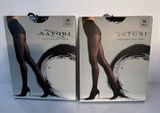 Natori Leopard Mix Sheer Tights Medium Black Luxury Fashion Legwear‎ Set of 2 Photo 0