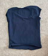 Garage Crop Top Short Sleeve Navy Photo 0