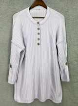 Free People Around The Clock Tunic Sweater Womens XS Purple‎ Oversized Cozy Boho Photo 0
