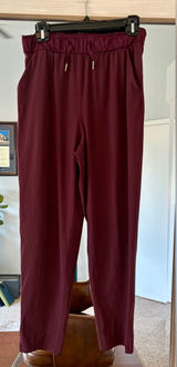 Lululemon Stretch High Rise 7/8 Length Pant 25" Red Merlot size 6 Active Wear S Photo 0