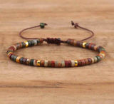 Unisex Healing Crystal Bracelet Handmade Beaded Rose Red Tiger’s Eye Stretch handmade Photo 0