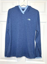 The North Face FlashDry Hoodie XL Blue Thumbhole Activewear Photo 0
