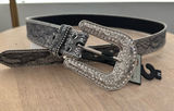 Nocona Western Belt Womens Glitter Lace Overlay Medium New Photo 0