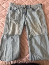 Aeropostale Low-Rise Baggy Jeans With Lace Detailing Photo 0