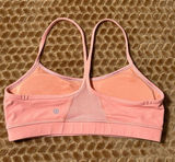 EXCELLENT Lululemon Flow Y Sports Yoga Bra Pop Orange Activewear 10 M Photo 0