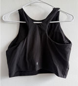 Athleta Conscious Crop Top Black High Neck Racerback Sports Bra Tank 465644 M Photo 0