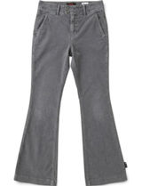 American Eagle Gray Corduroy Flare Pants Women Size 10 Regular Stretch Low Rise Photo 0