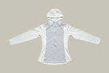 Nike Pro Dri-FIT Womens Quarter Zip Hoodie White Lime Green Swoosh Size M Photo 0