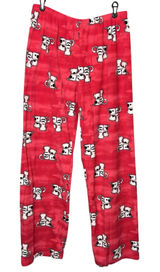 Hue Pajama Pants‎ Womens Medium Red Fleece Cat Dog Animal Print Lounge Bottoms Photo 0