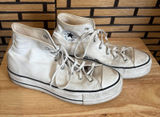 Converse Chuck Taylor All‎ Star White Lift Platform High Top Sneakers Size 10 Photo 0