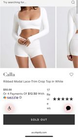 oh polly calla lace long sleeve cropped  Photo 0