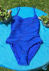 NEW Onia Gabriella Blue Wave Textured Swimsuit S Photo 0