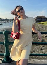 Bitter yellow linen dress Photo 0