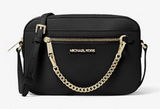 Michael Kors Jet Set Saffiano Leather Crossbody Bag - black Large (35T1STTC9L Photo 0