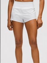 lululemon Athletica Speed Up Women’s White Athletic Shorts 10 Photo 0