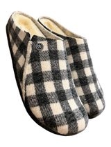 Birkenstock Zermatt Rivet Plaid Shearling Slippers EU 42 Women 11 Men 9 Narrow Photo 0