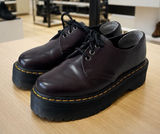 Dr Martens Patent Leather Quad Lace Up‎ 1461 Burgundy Punk Grunge Capsule 7 Photo 0