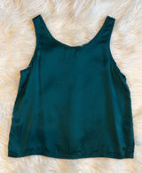 VICTORIA'S SECRET Gold Label Vintage Silk Camisole Emerald Green S Quiet Luxury Photo 0