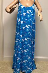 Palms Away Maxi Sundress Blue Size M Photo 0
