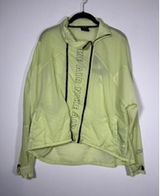 NIKE AIR Full Zip Running Windbreaker Jacket XL Neon Yellow Green Athletic Y2K Photo 0
