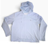 A. Putnam Women Lavender Pastel Purple Scalloped Hem Hooded Sweatshirt Size M Photo 0