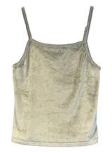 SKIMS Velour Cami Women Large Smoke Grey 0883 Square Neck‎ Spaghetti Strap NWT Photo 0