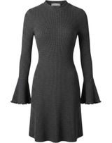 Abercrombie & Fitch Tunic Shirt Sz XS 90s‎ Bell Sleeve Ribbed Gray Heathered Photo 0