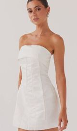 White Pearl Tube Dress Photo 0