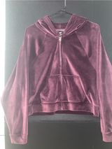 Victoria's Secret Velour Zip up Hoodie in Plum Photo 0