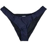 J. Crew Curved-waist cheeky bikini bottom in Navy M NWT Photo 0